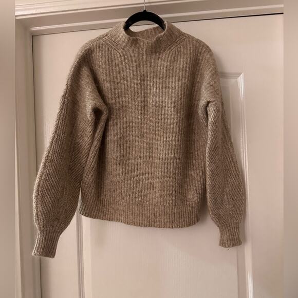 Ted Baker wool blend beige mock neck sweater size 3 - Picture 3 of 8